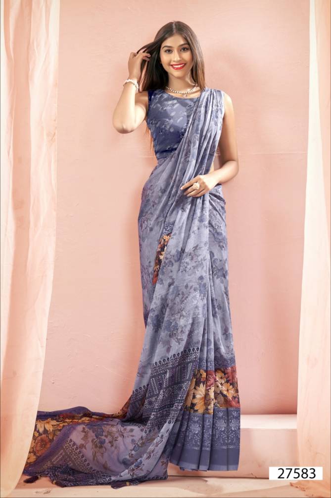 Neetu By Vallabhi Georgette Digital Printed Sarees Wholesale Clothing Suppliers In India